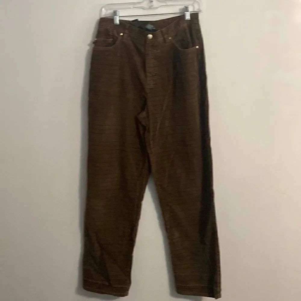 Lauren Ralph Lauren  Plaid corduroy 5 pocket pants, size 10
